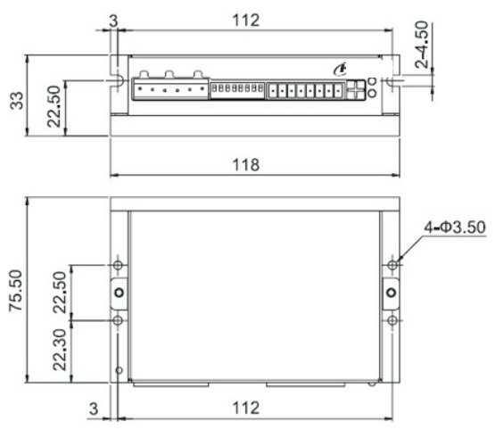 數字型步進電機驅動器安裝尺寸